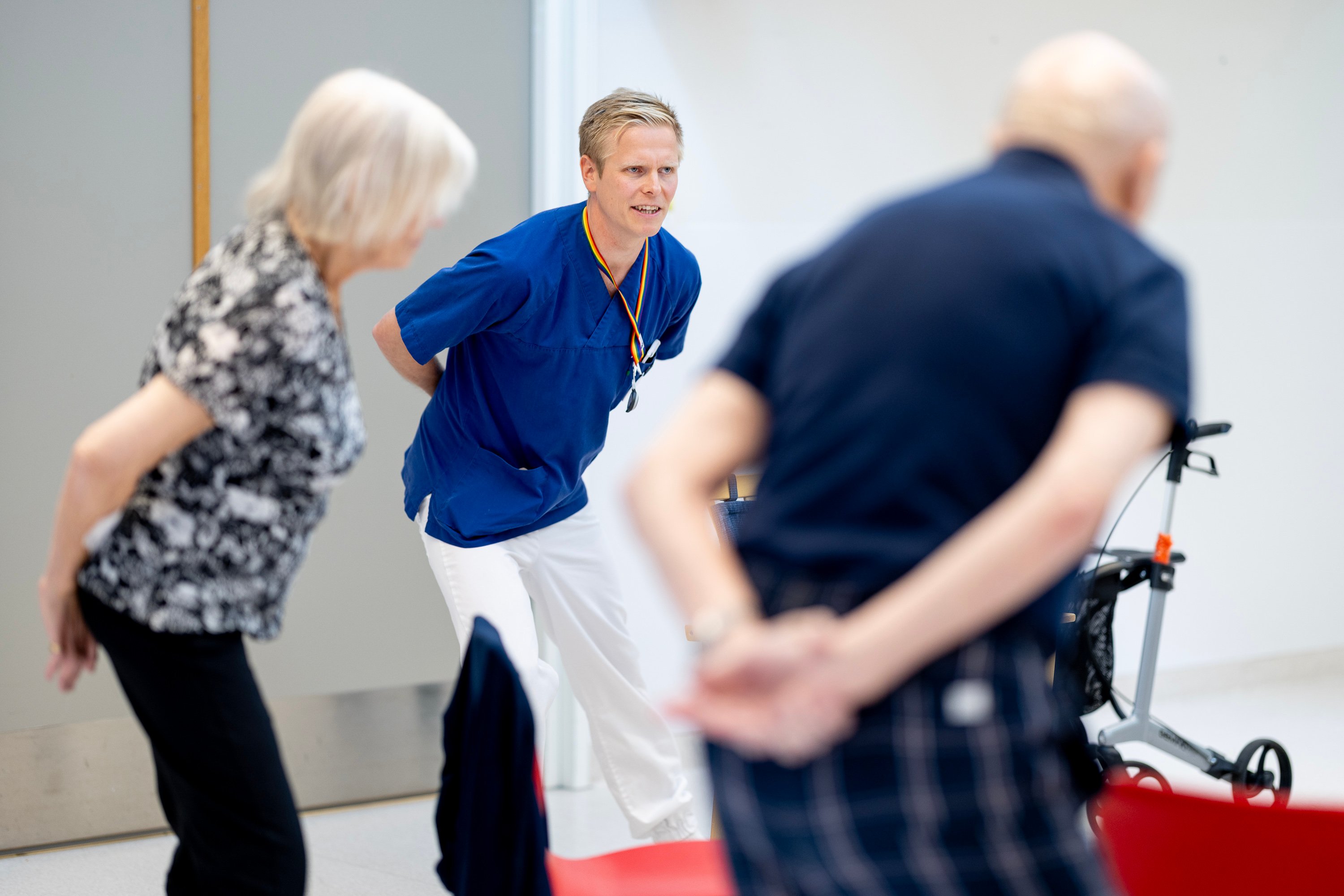 Fallforebyggende fredrik instruerer